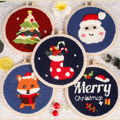 Punch Needle DIY Kit- 8" Christmas Special Collection