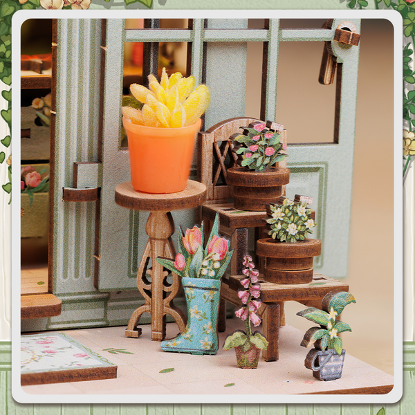 Potted plants at the door