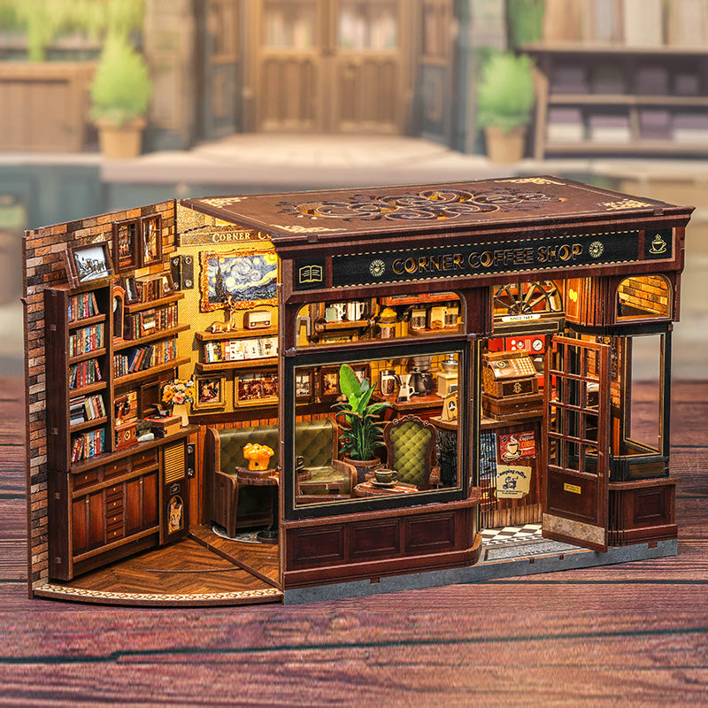 CORNER COFFEE SHOP｜DIY Book Nook Kit