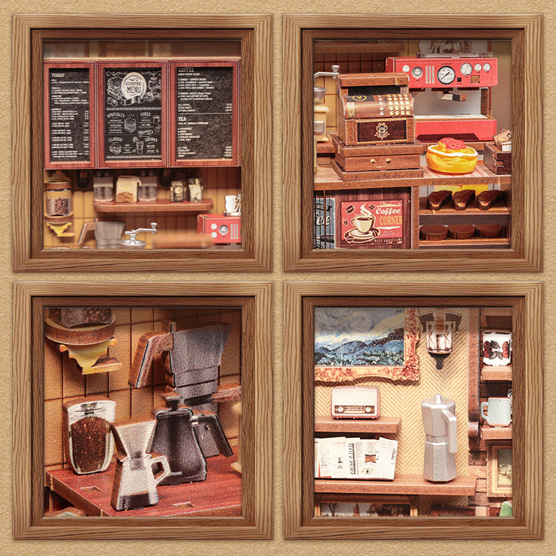 CORNER COFFEE SHOP｜DIY Book Nook Kit
