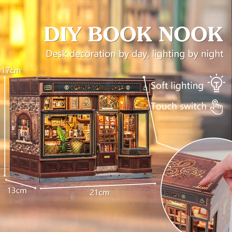 CORNER COFFEE SHOP｜DIY Book Nook Kit