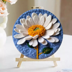 Punch Needle DIY Kit- 8" Round 3D Floral Art
