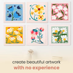 Punch Needle DIY Kit- 10" Square Floral Art